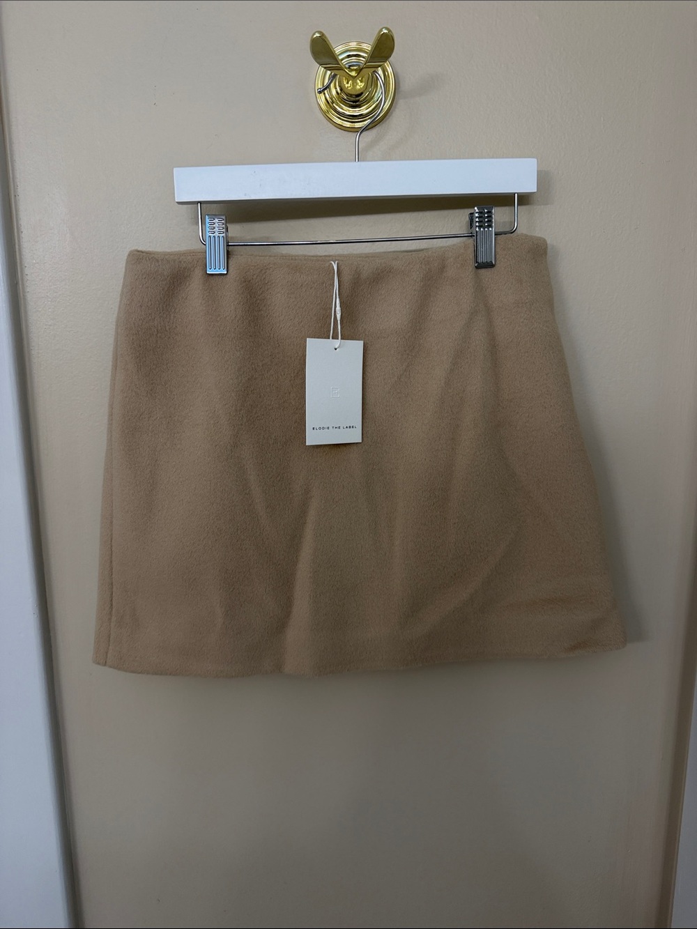 Elodie Tan/Camel Mini Skirt